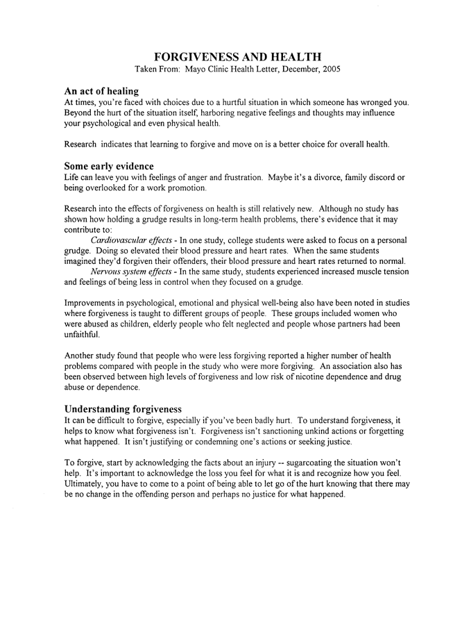 biblical restoration ministries and Health